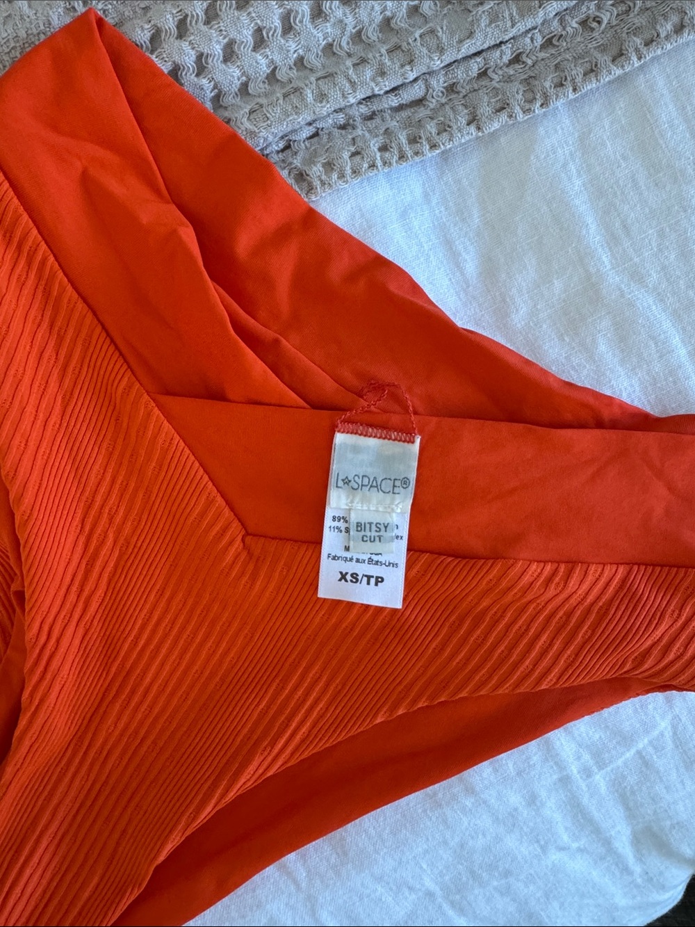 l*space Orange Ribbed Underwire Bikini Set - Picture 4 of 8